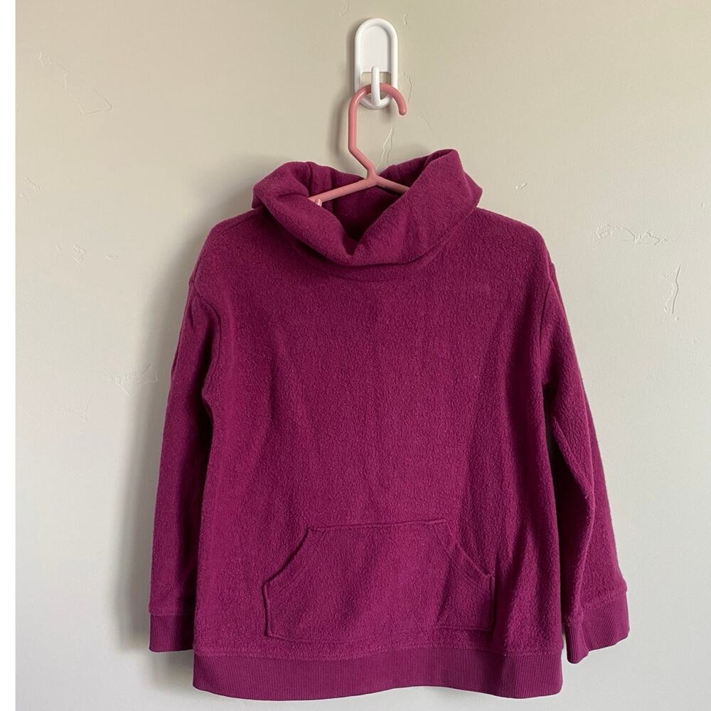 Maroon Old Navy Fleece Cowl Neck Pocket Sweater